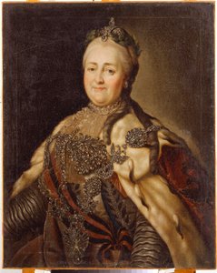 Portrett av keiserinne Katarina II (1729-1796). Maleri av Carl Ludwig Johann Christineck (1732-1792), olje på lerret av Carl Ludwig Christinek