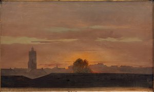 Darmstadt, utsikt fra slottsstudioet av Carl Ludwig Seeger