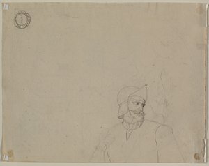 Soldat i et landskap (verso) av Carl Ludwig Tischbein