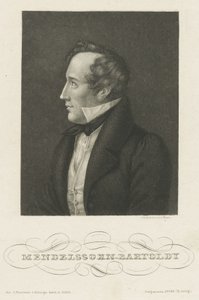 Portrett av Felix Mendelssohn Bartholdy, ca. 1840.