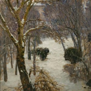 Heiligenstadt-parken om vinteren av Carl Moll