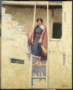 Hopi Maiden, Village of Walpi (oil on canvas)   1408894   no       norwegian Successfully Translated  Original: June Night in the Garden (oil on canvas) Translat: June Night in the Garden (oil on canvas) 1313062 no norwegian Successfully Translated Origina