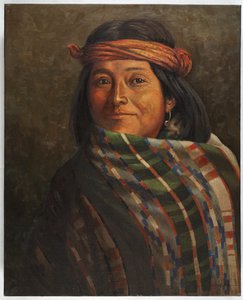 Cove-Vai, San Felipe Pueblo (olje på lerret) av Carl Moon