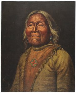 Nar-Ah-Kee Gie Etsu, Old Apache Scout (olje på lerret)