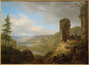 C. Morgenstern, utsikt fra ruinene av Böckelheim slott