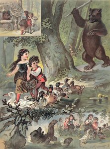 Hans og Grete i skogen, ca. 1880