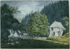 Schneidemühle i Beuerner Thale (ark 8 fra skisseboken over Badens omgivelser)