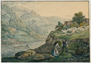 Stolzeneck am Neckar (ark 19 fra skisseboken til Neckar-regionen)