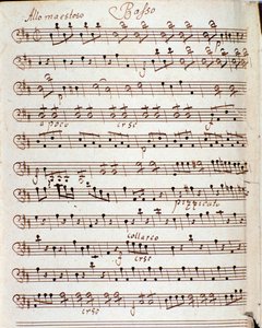 Side med partitur av Konsert i D-dur av Karl Philipp Stamitz av Carl Philipp Stamitz