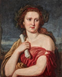 Portrett av en ung dame (Anna von Lieben?) av Carl Rahl