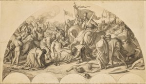Rudolf I av Habsburg ved liket av Przemysl Ottokar II av Böhmen