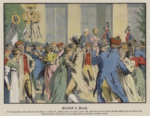 Høstfestival på Paretz (farge litho) av Carl Röchling