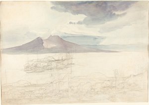 Panoramautsikt over Vesuv og Monte Pellegrino av Carl Rottmann