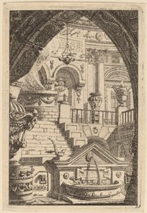 Fantasi om et antikt tempel av Carl Schütz