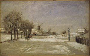 Vinter. Utsikt over Eriksberg, Stockholm, ca. 1880 av Carl Skånberg