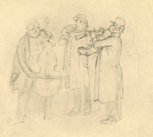 Bettelmusikanten, midten av slutten av 1800-tallet, c1924. av Carl Spitzweg