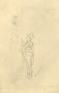 Der Gratulant, midten av slutten av 1800-tallet, c1924. av Carl Spitzweg
