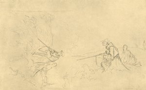 The Sunday Hunter, midten av slutten av 1800-tallet, c1924. av Carl Spitzweg