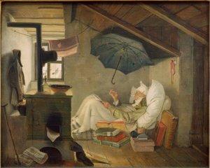 Stakkars poet av Carl Spitzweg