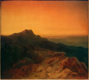 Benediktenwand om kvelden av Carl Spitzweg