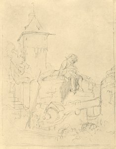 Die Schildwache, midten av slutten av 1800-tallet, c1924. av Carl Spitzweg