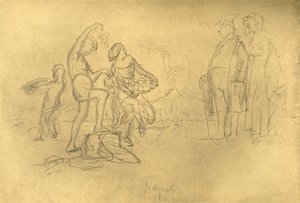 Fremde i Italia, midten av slutten av 1800-tallet, c1924. av Carl Spitzweg