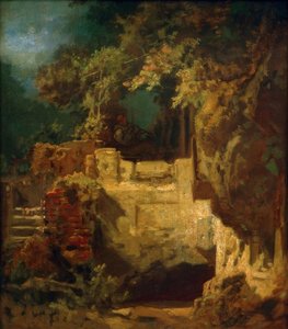 Fiolinist eremitt i Felsenklause av Carl Spitzweg