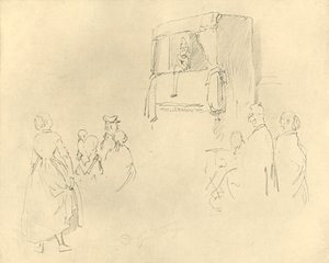 Kasperltheater I, midten av slutten av 1800-tallet, c1924. av Carl Spitzweg