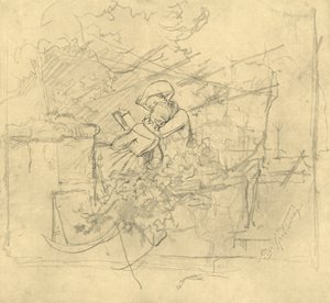 Lektüre, midten av slutten av 1800-tallet, c1924. av Carl Spitzweg