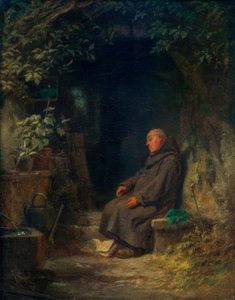 Sovende gammel eremitt av Carl Spitzweg