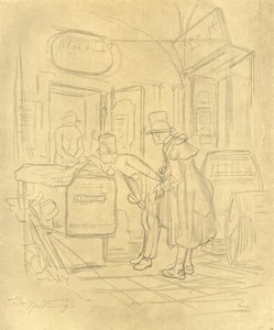 Zollvisitation I, midten av slutten av 1800-tallet, c1924. av Carl Spitzweg