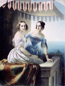Portrett av storhertuginnene Marie Nikolaievna av Russland (hertuginne av Leuchtenberg av Carl Timoleon von Neff