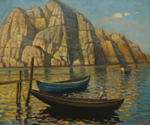 The island Fornet near Kjerringvik (painting) av Carl Wilhelm Barth