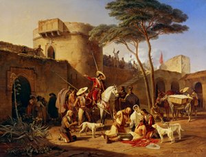 Spansk gerilja i et fort av Carl Wilhelm Freiherr von Heideck