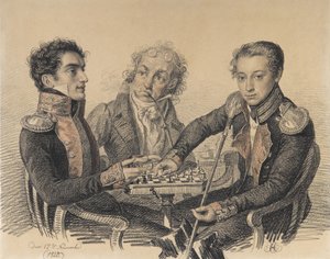 Grev Zakhar Semyonovich Herheulidze 1797-1856, baron Alexei Ivanovich Cherkasov 1799-1855. av Carl von Hampeln