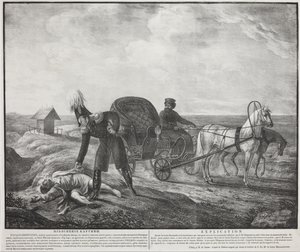 Keiser Alexander I hjelper en trengende person, 1820. av Carl von Hampeln