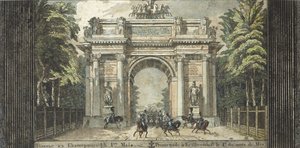 Festival i Catherinehof, 1824-1825. av Carl von Hampeln