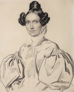 Portrett av Olga Nikolaevna Talyzina, født Zubova 1803-1882, tidlig på 1830-tallet. av Carl von Hampeln