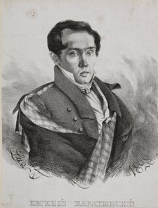 Portrett av poeten Yevgeny Abramovich Baratynsky 1800-1844, 1828.