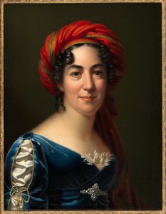 Portrett av forfatteren Caroline Pichler 1769-1843, 1818. av Carl von Sales