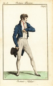 Fransk dandy i uformelt antrekk, Paris