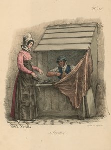 Skomaker satt bak en bås av Carle Vernet