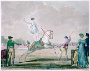 Øvelser av sirkushesten, c1818-1836 av Carle Vernet