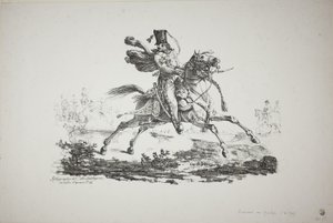 Hussard galopperende av Carle Vernet