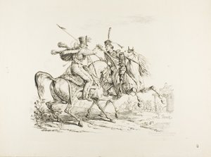 Hussard dreper en kosakk med en sabel av Carle Vernet