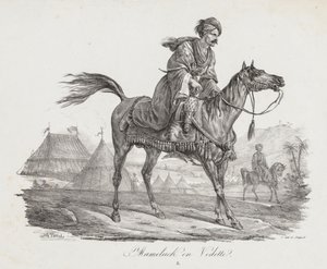 Stor suite med hester: Mounted Mamelucke, ca. 1818. av Carle Vernet