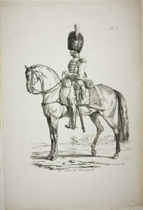 Royal Guard, Norman Mounted Soldier and Horse, nr. 2 av Carle Vernet
