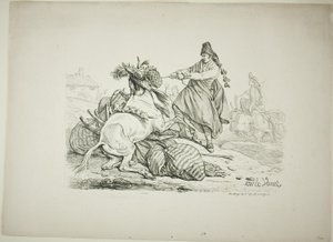 Spansk multedyr hever muldyret sitt av Carle Vernet