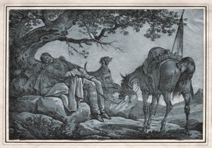 Den sovende soldat. av Carle Vernet