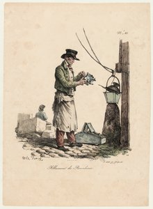 Lampetenneren fra #39;Les Cris de Paris#39; av Carle Vernet